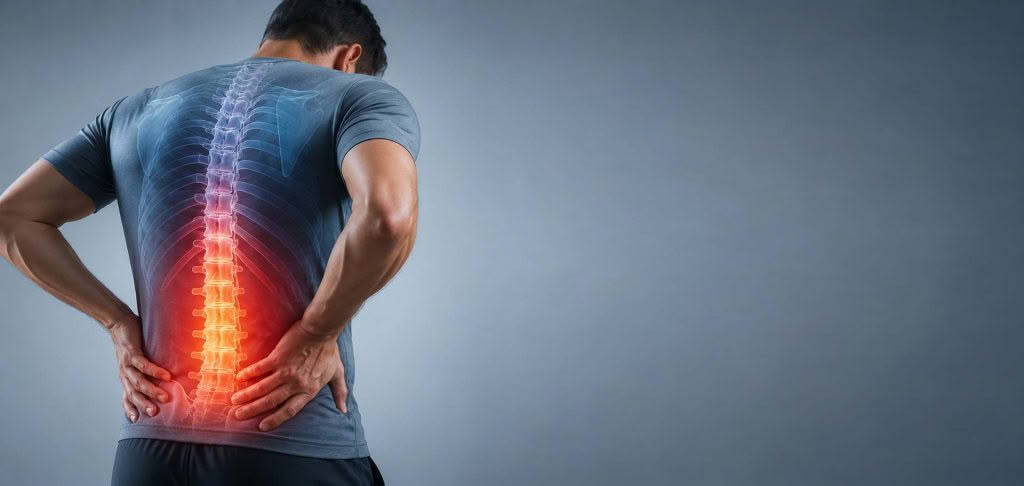 Main with back pain